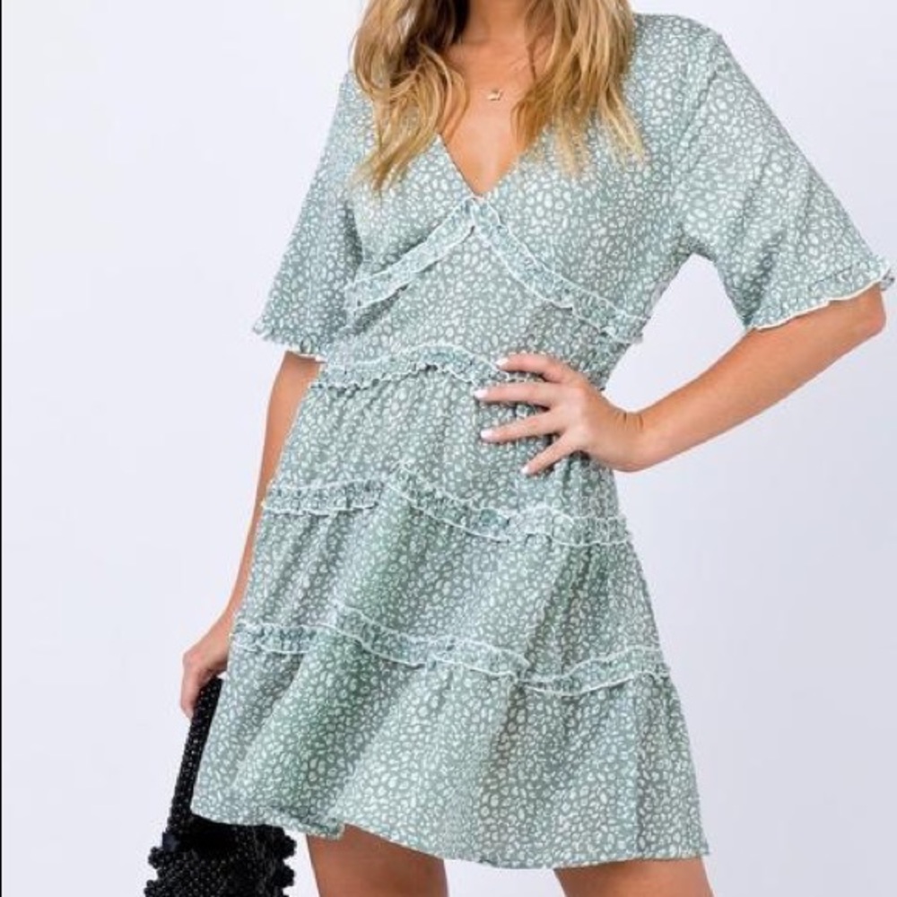 Princess Polly Candice Mini Dress in Sage